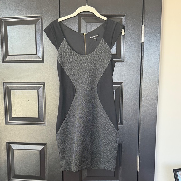 Express Dresses & Skirts - Express Women's Elegant Black and Gray Mini Dress